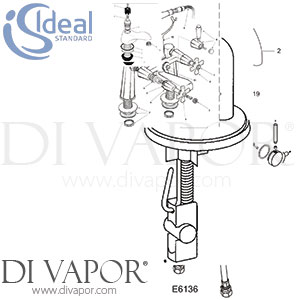 Ideal Standard Waterways Bath Pillar Taps Spare Parts - IDL DV 316